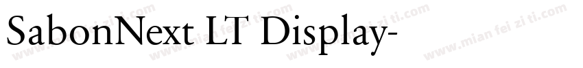 SabonNext LT Display字体转换